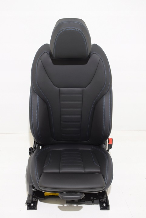 фото №10, Bmw ix3 g08 lci оббивка сидіння диван шкіра vernasca чорна nić синя