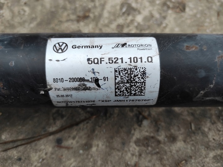 фото №8, Wał привідний volkswagen tiguan ii 5qf521101q