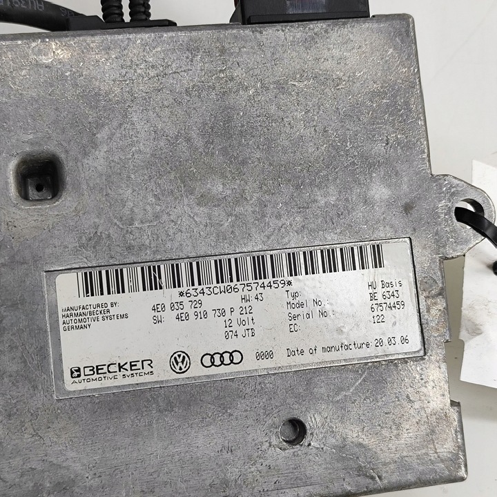 фото №7, Audi a8 s8 d3 4e 2006 модуль / блок керування gps