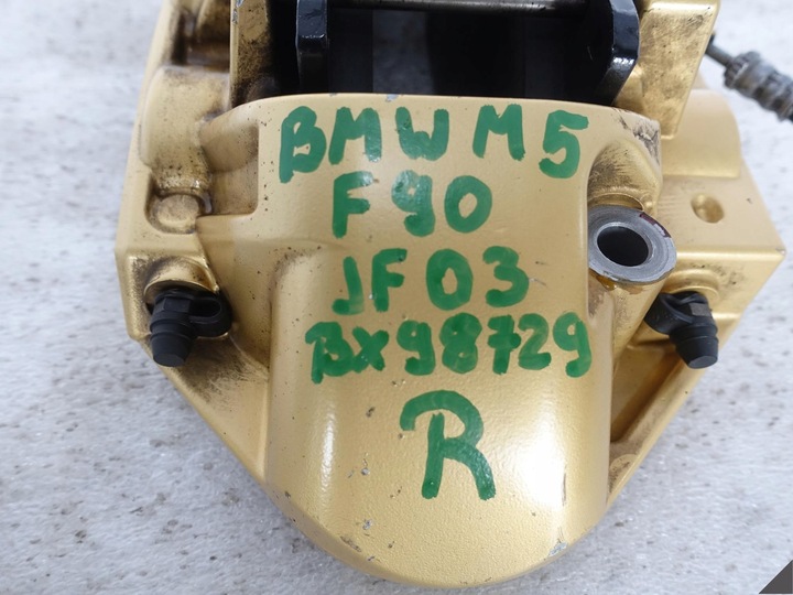 фото №13, Bmw m5 f90 m8 f91 золото суппорт+ тормозные колодки правый перед