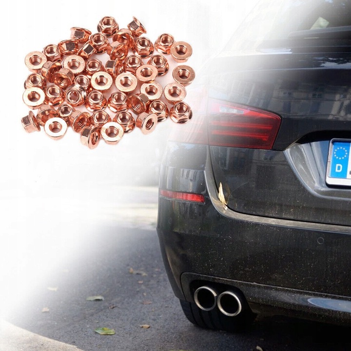 фото №11, Гайка коллектора выпускного медная m8 55szt