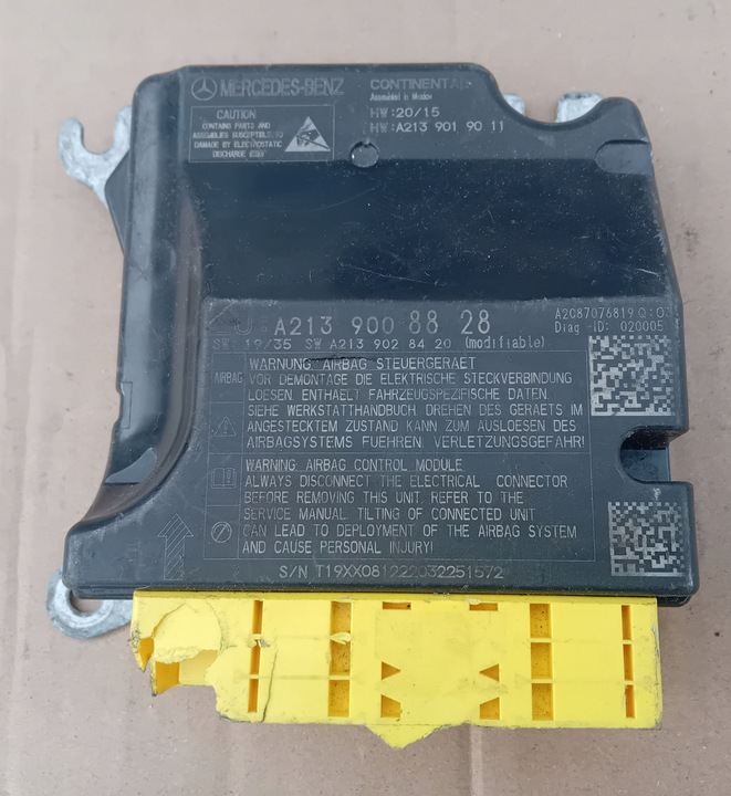 фото №7, Модуль подушек воздушных датчик подушка безопасности mercedes e-klasa w213 a2139008828