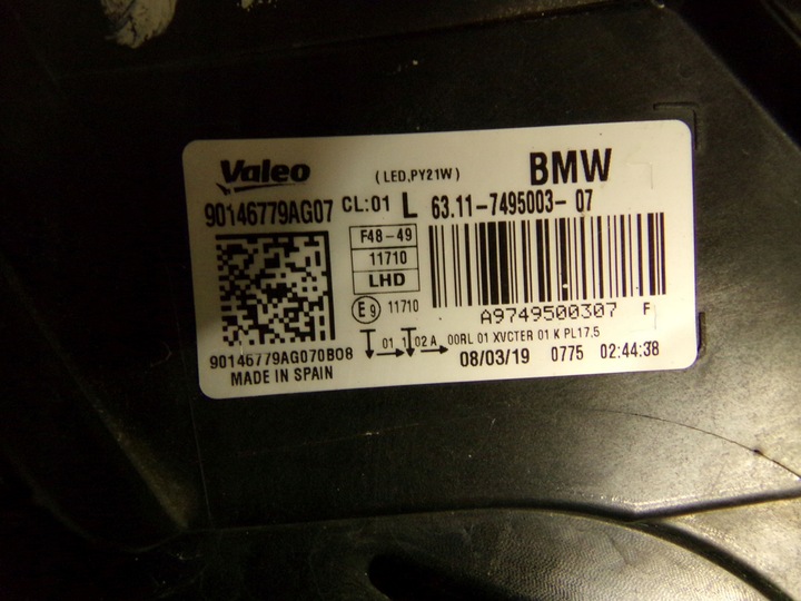 фото №13, Bmw f48 лампа повний led ліва 7495003