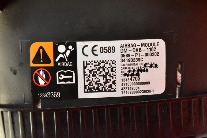 фото №7, Подушка подушка безопасности водителя 13434703 opel astra 5 v k 15-20
