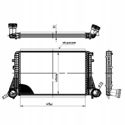 фото №11, Радиаторов интеркулер vw 1.8/2.0tfsi nrf 30454 радиаторов воздуха