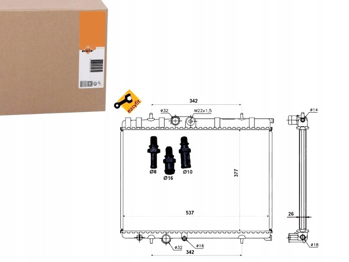 фото №12, Радиаторов двигателя nrf 50440 133082