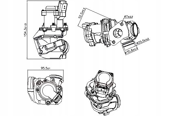 фото №2, Клапан egr citroen c1 c2 c2 enterprise c3 i c3 ii c3 pluriel nemo nemo