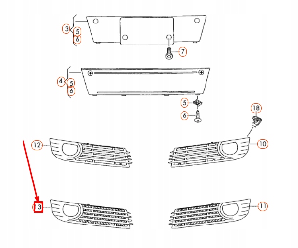 фото №7, Audi a8 d3 передний бампер правый решётка 4e0807680b