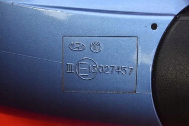 фото №8, Зеркало левое голубой 876102y970xaf uk hyundai ix35 09-13 8 pin