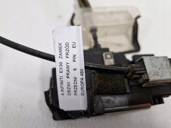 фото №6, Infiniti ex30 замок двері праві перед переднє 6 pin eu