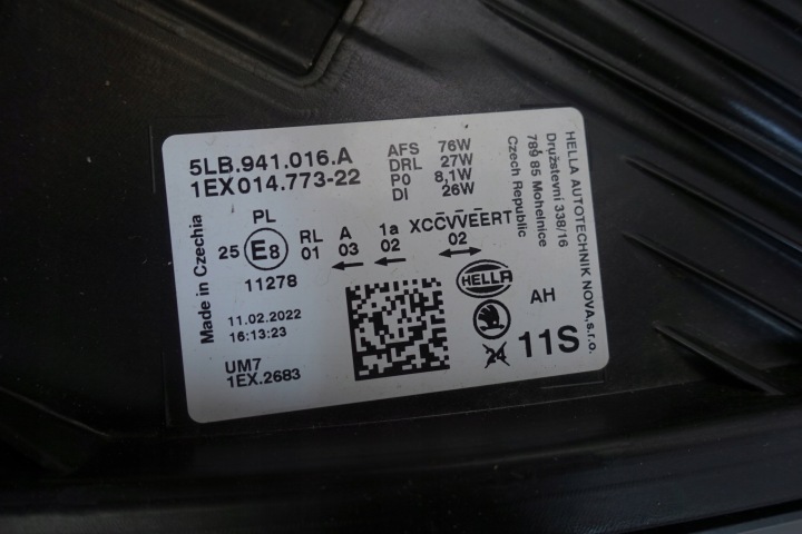 фото №9, Skoda enyaq iv 2020- полный led фара правое перед правая передняя 5lb941016a