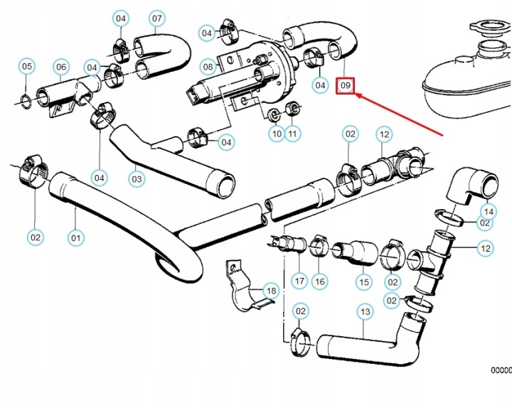 фото №8, Bmw 5 e28 коліно шланг основний  системи охолодження 11631272626 oem