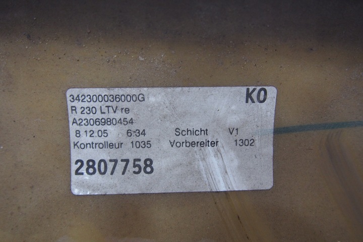 фото №6, Планка пороговая порог правые amg sl55 sl65 amg sl r230 org