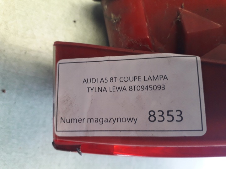 фото №6, Audi a5 8t cupe лампа левый зад