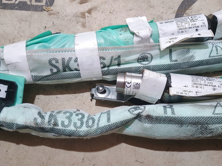 фото №6, Skoda kodiaq 57h 2024 подушка безпеки дахова шторка lh+rh orgyginał демонтаж