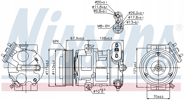 фото №11, Компресор кондиціонера alfa romeo 5sl12c mito 08-