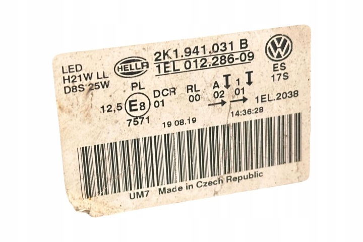 фото №9, Фара volkswagen caddy 2k1941031b