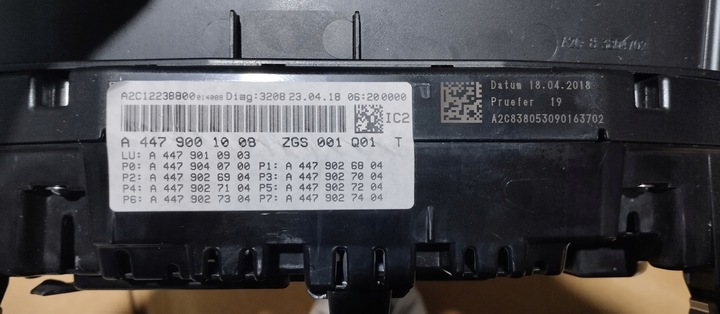 фото №7, Спідометр  прилади mercedes v-klasa w447 a4479001008 європа