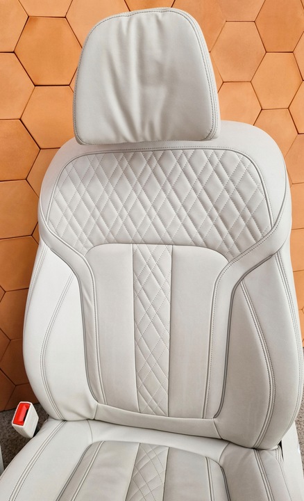 фото №11, Bmw g12 салон сиденья комфорт кожа nappa массаж нагрев elfenbeinweiss