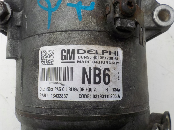 фото №7, Opel astra j zafira 1.7 cdti a17dtr a17dtj компресор 13432837