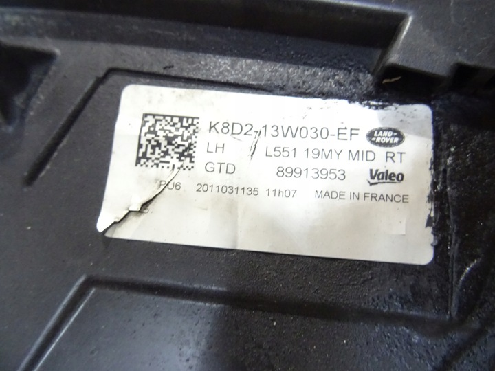 фото №13, Range rover evoque лампа перед права повний led l551 k8d2-13w029-ef mid llu