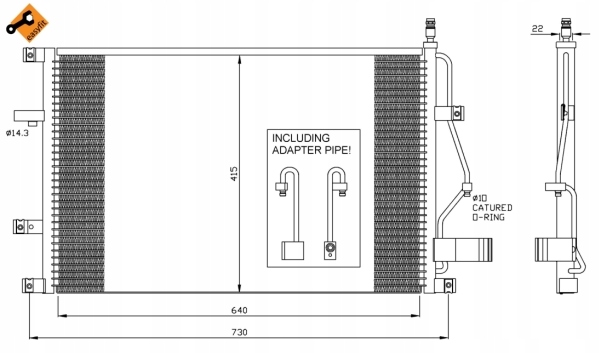 фото №13, Конденсатор кондиционера volvo s60/s80/v70/xc70 98-