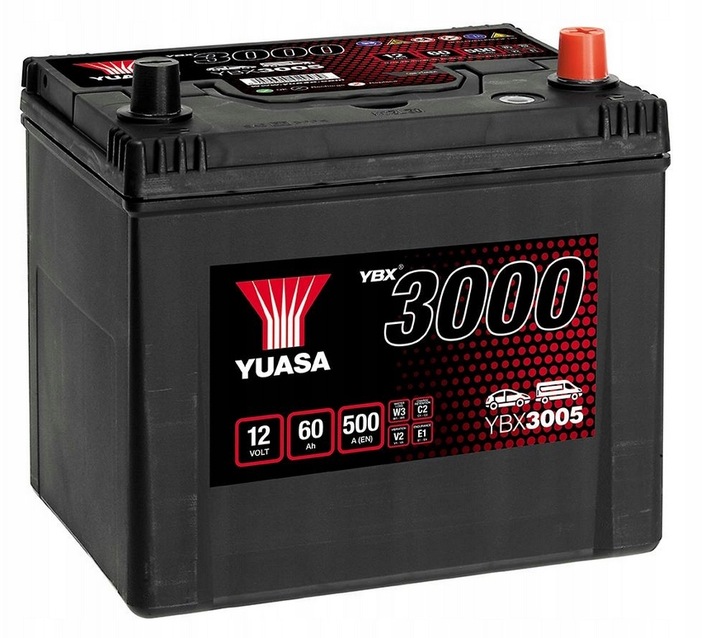 АКУМУЛЯТОР YUASA 12V 60AH 500A YBX3005