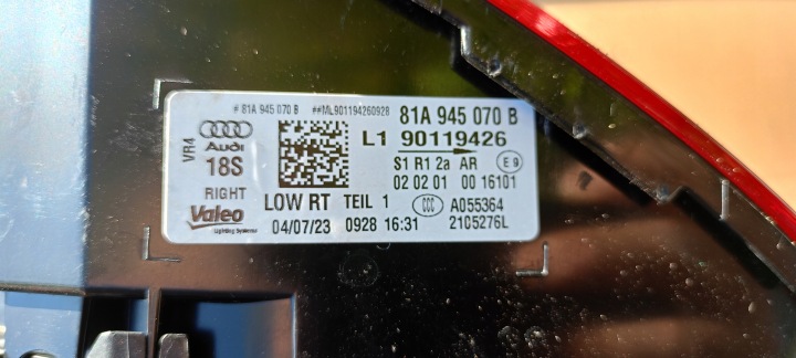 фото №9, Фара зад задня права audi q2 81a 16-23rok 81a945070b 90119426 a055364 оригінал