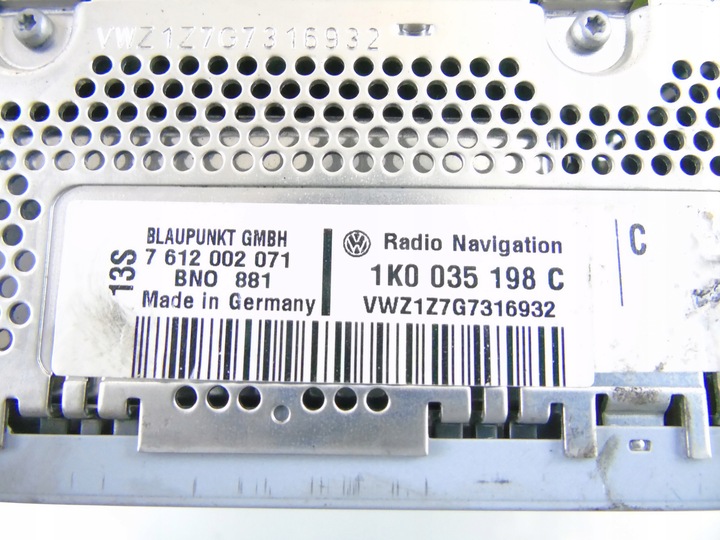 фото №4, Радио cd навигация vw passat b6 golf v 1k0035198c