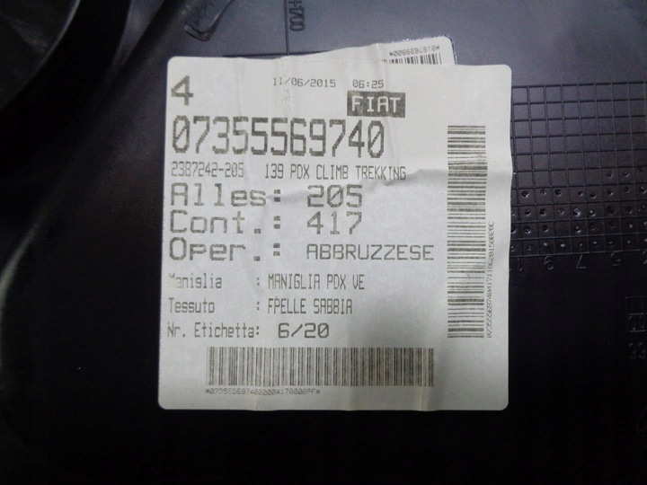 фото №9, Боковина оббивка двері fiat panda 3 iii 2012- праві задній