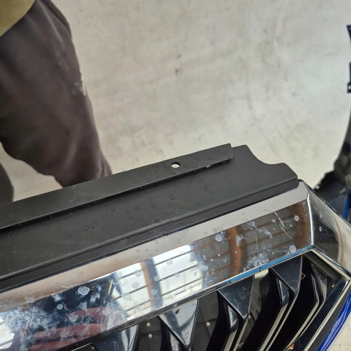 фото №14, Skoda octavia iv 5e319- бампер перед переднее bez дырка решётка радиатора плита