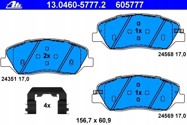 фото №2, Гальмівні колодки гальмівні перед hyundai santa fe 2006-