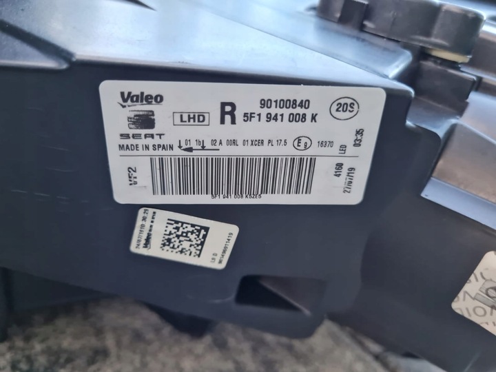 фото №15, Seat cupra leon 3 iii 5f1 рестайлинг лампы перед полный led 5f1941007c 5f1941008k