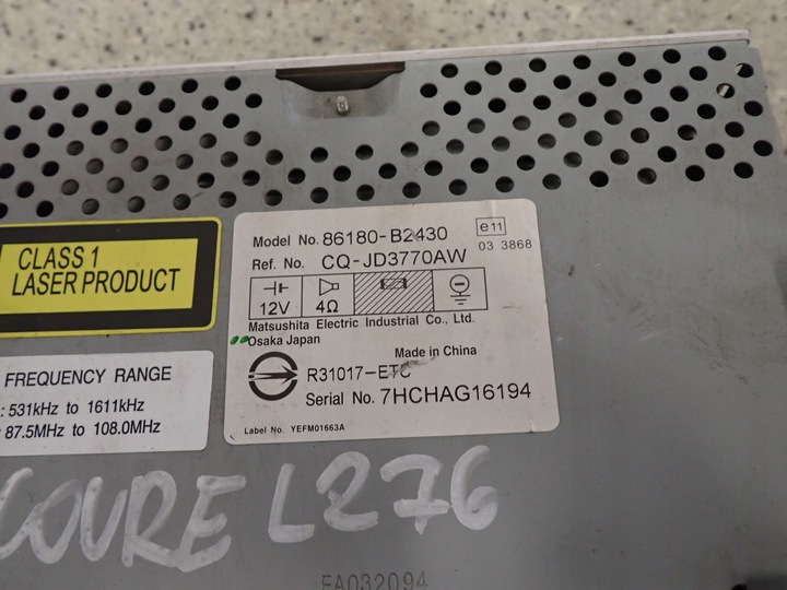 фото №4, Daihatsu cuore 08- радио cd заводские 86180-b2430