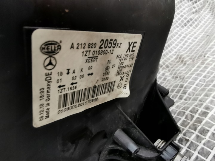 фото №10, Mercedes w212 09-12 e-klasa bixenon поворотний праві лампа права a2128202059kz