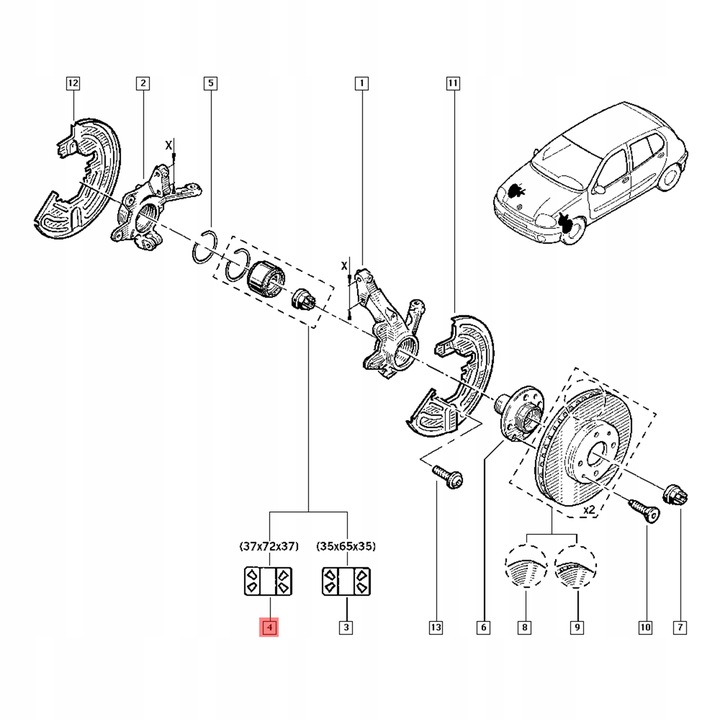 фото №16, Подшипник - zest. renault перед r19 kangoo megane