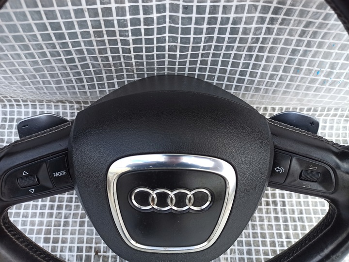 фото №8, Audi a8 s8 4e0 d3 руль 3 спицевая кожа подушка безопасности s8 лепестки хром