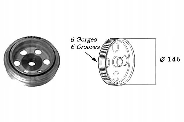 фото №1, Sasic 2150016 колесо пасове, wał колінчастий