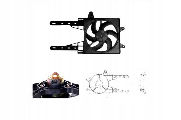 фото №2, Вентилятор радиатор з корпус fiat punto lancia