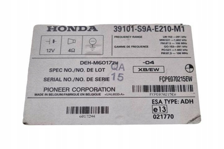 фото №8, Радио з навигация honda cr-v ii rd_ 39101s9ae210m1 2.0l бензин 110kw