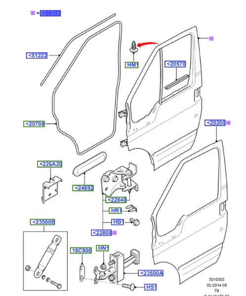фото №1, Дверь передние правая str ford transit mk6 2006-14