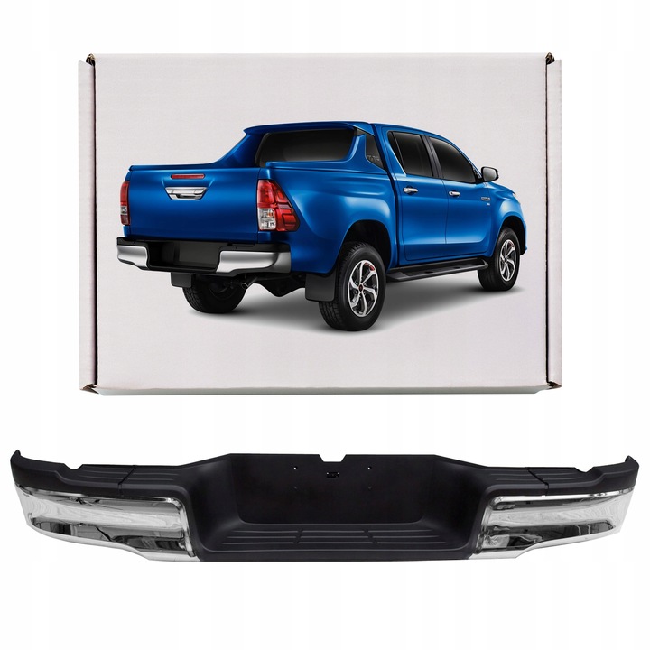 фото №1, Toyota hilux viii an120 2015-25 задний бампер сталь хром