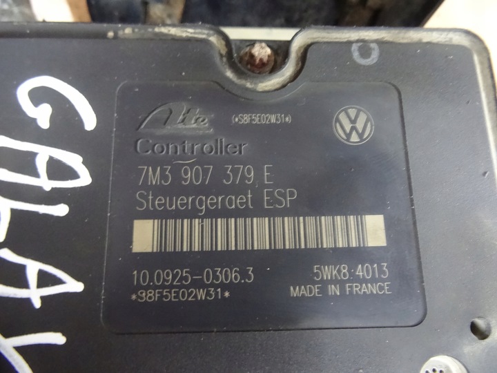 фото №5, Galaxy mk2 1.9tdi 05' насос abs 7m3907379