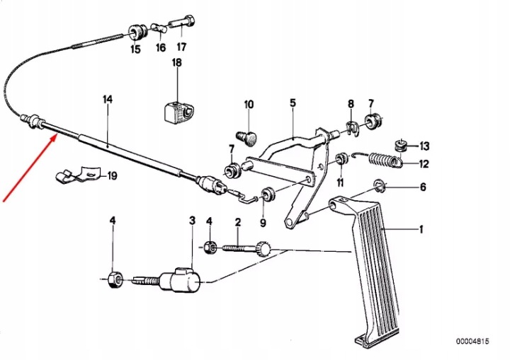 фото №8, Bmw 3 e30 трос przyspieszająca 35411154285 1154285 lhd oem