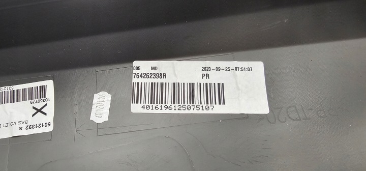 фото №7, Новий org поріг молдинг порогова права renault zoe 764262398r