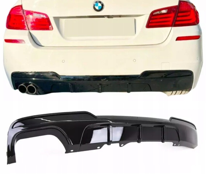 фото №10, Диффузор задний бампера для bmw f10 f11 m набор m sport 2011-2017 чёрный