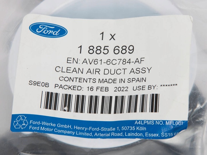 фото №5, Шланг повітря c-max kuga mondeo 1,5 / 1,6 tdci