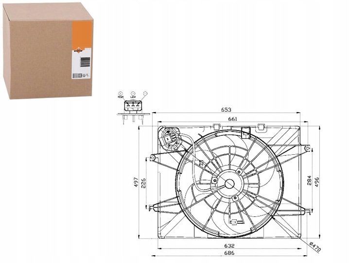 фото №1, Nrf47564 вентилятор радиатор з корпус hyundai