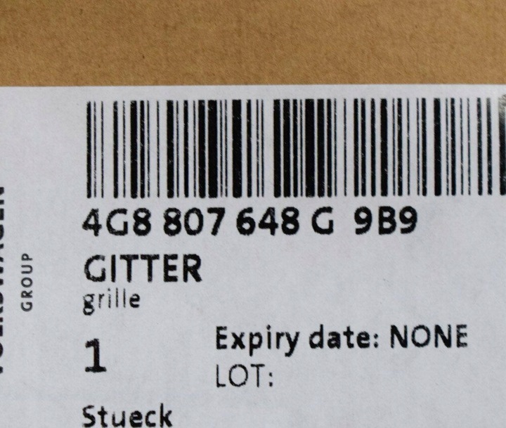 фото №6, New audi a7 4g8 s-line передний правый бампер решётка радиатора 4g8807648g9b9