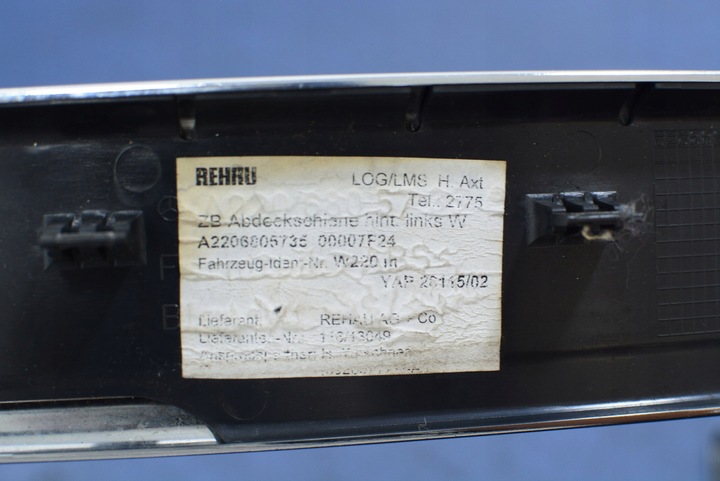 фото №4, S-klasa w220 s350 планки пороговые хром комплект